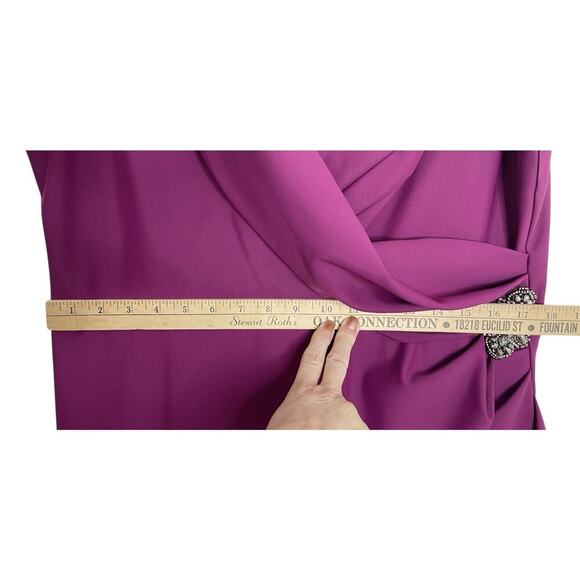 Alex Evenings Women's Compression Embellished Ruched Sheath Dress Size 18 - Picture 7 of 9